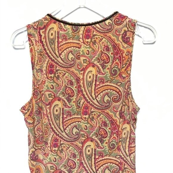 Karen Millen Paisley Print Midi V Neck Dress 10 - Picture 8 of 11